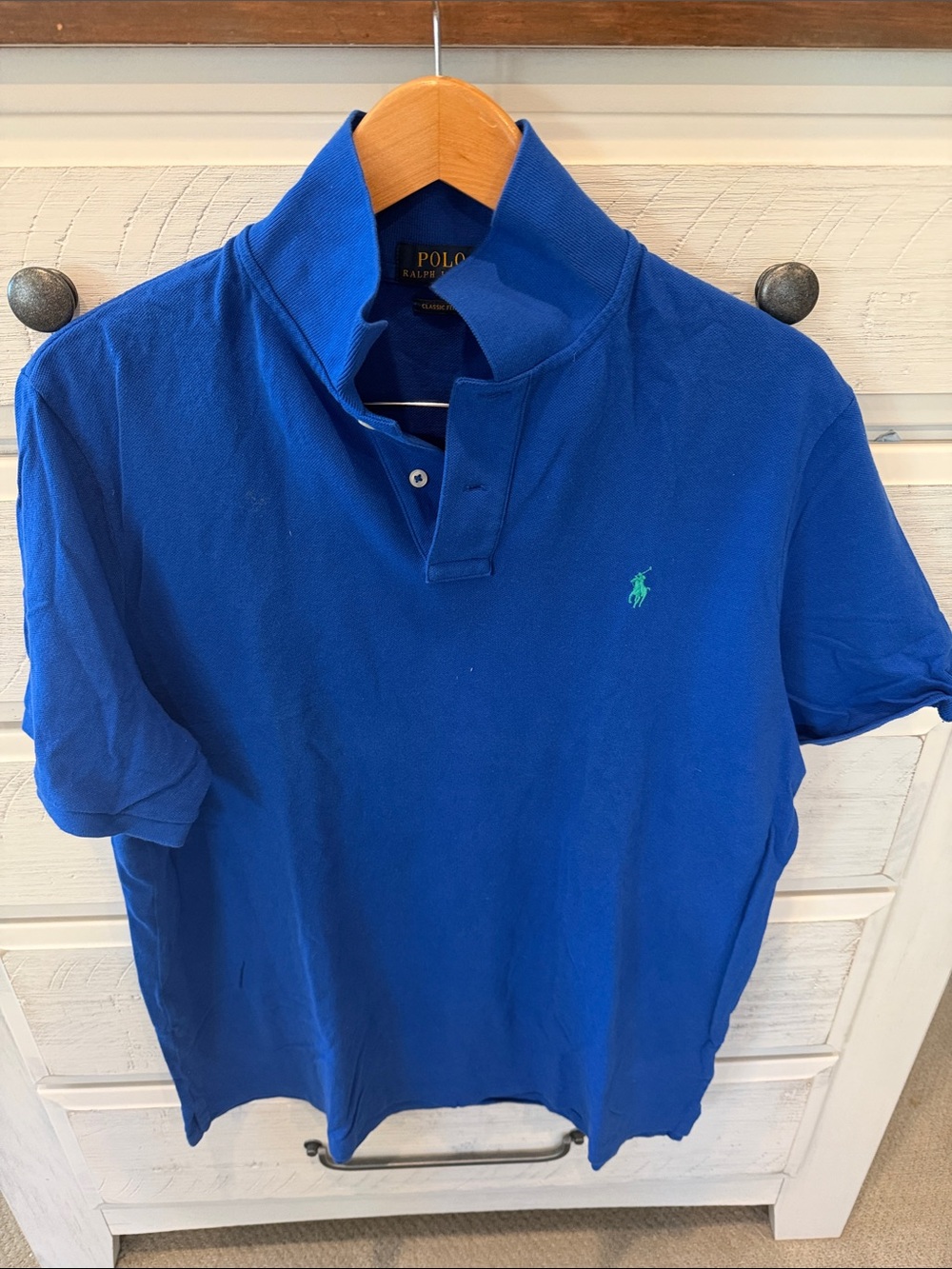 Polo by Ralph Lauren Blue Short-Sleeve Polo with Teal Pony